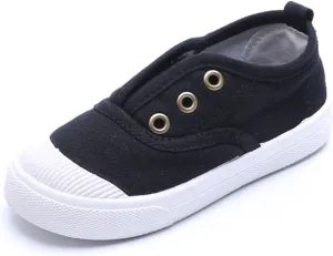 DADAWEN Boy's Girl's Canvas Light Weight Slip-On Sneakers Running Shoe