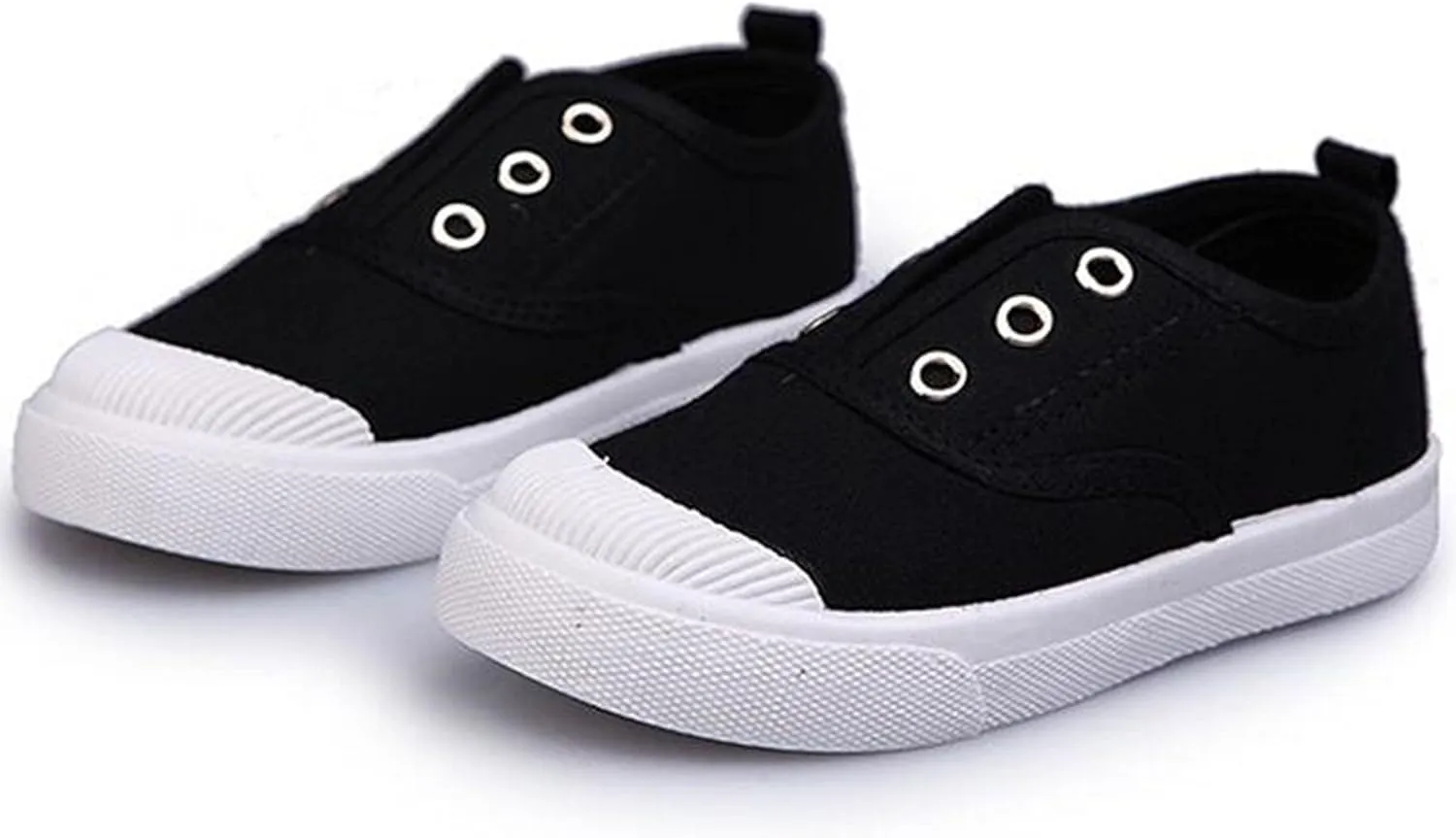 DADAWEN Boy's Girl's Canvas Light Weight Slip-On Sneakers Running Shoe