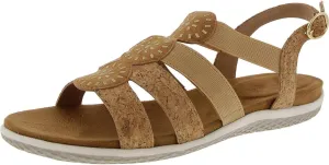 David Tate Womens Quilt Slingback Embellished Strappy Sandals
