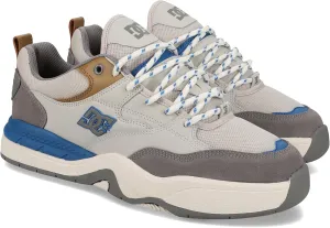 DC Men's Ascend Skate Shoe, Grey/TAN/Blue, 4.5
