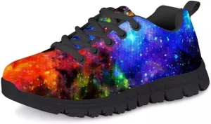 Dellukee Boys Girls Fashion Sneakers Kids Orange/Yellow/Blue/Black Solid Color Polka Dot Walking Running Shoes