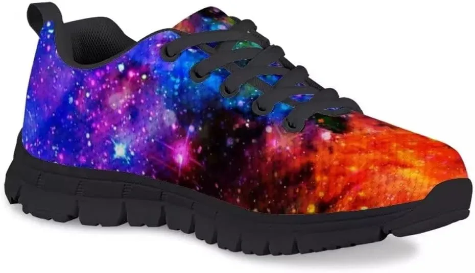 Dellukee Boys Girls Fashion Sneakers Kids Orange/Yellow/Blue/Black Solid Color Polka Dot Walking Running Shoes