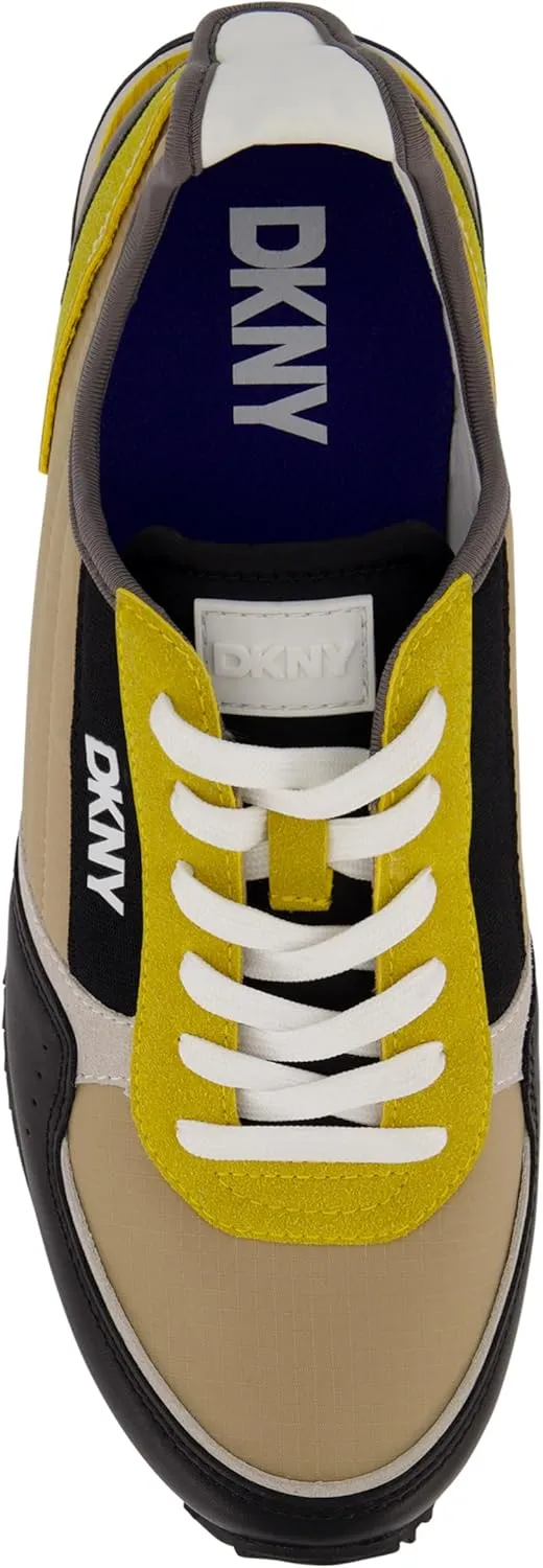 DKNY Men's Rubber Sole Round Toe Shape Lace-up Sneakers