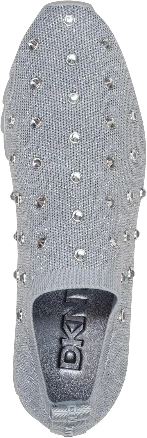 DKNY Women's Abbott Studded Knit Slip on Sneaker