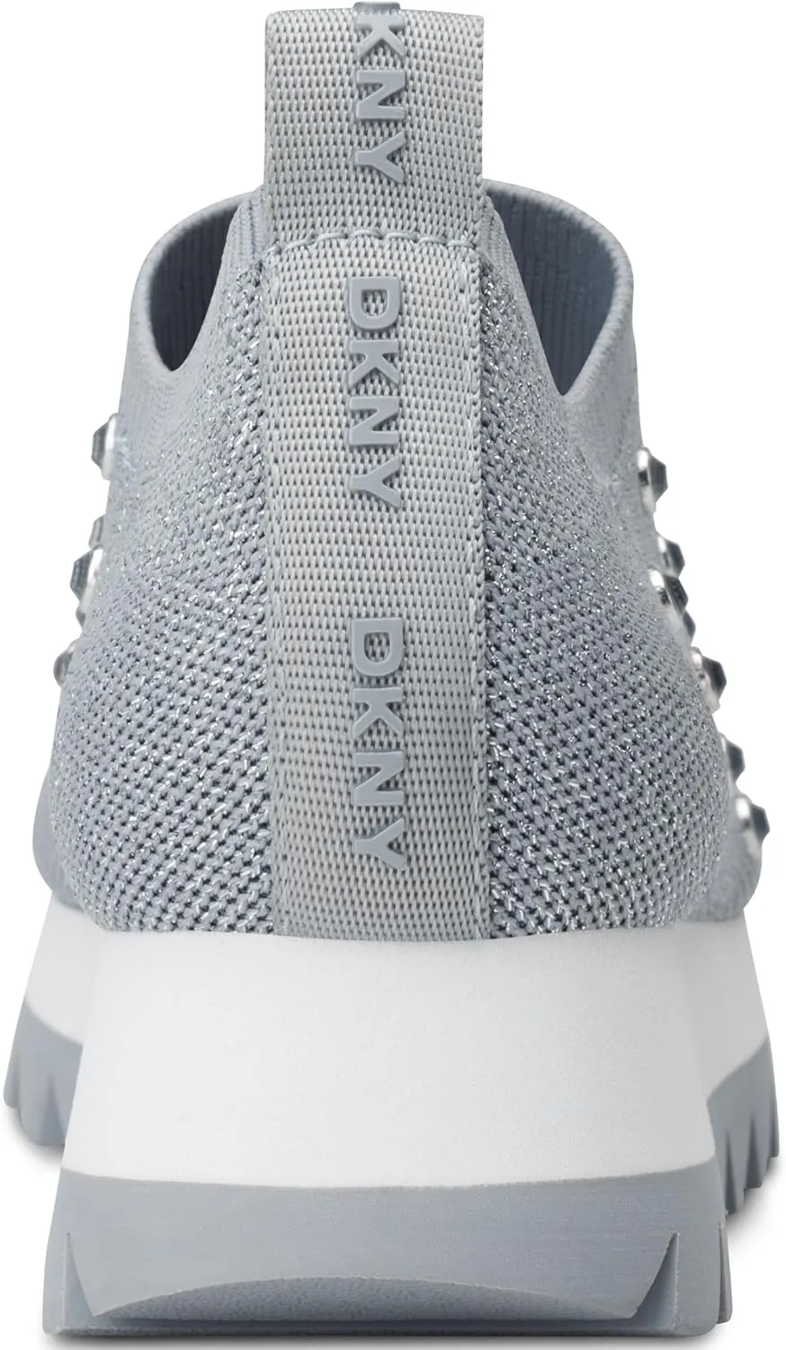 DKNY Women's Abbott Studded Knit Slip on Sneaker