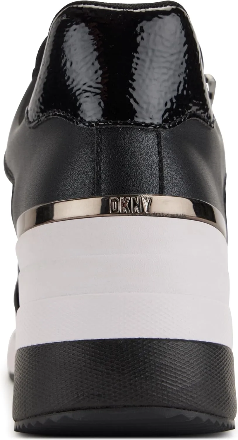 DKNY Women's Kai Lace Up Wedge Sneaker