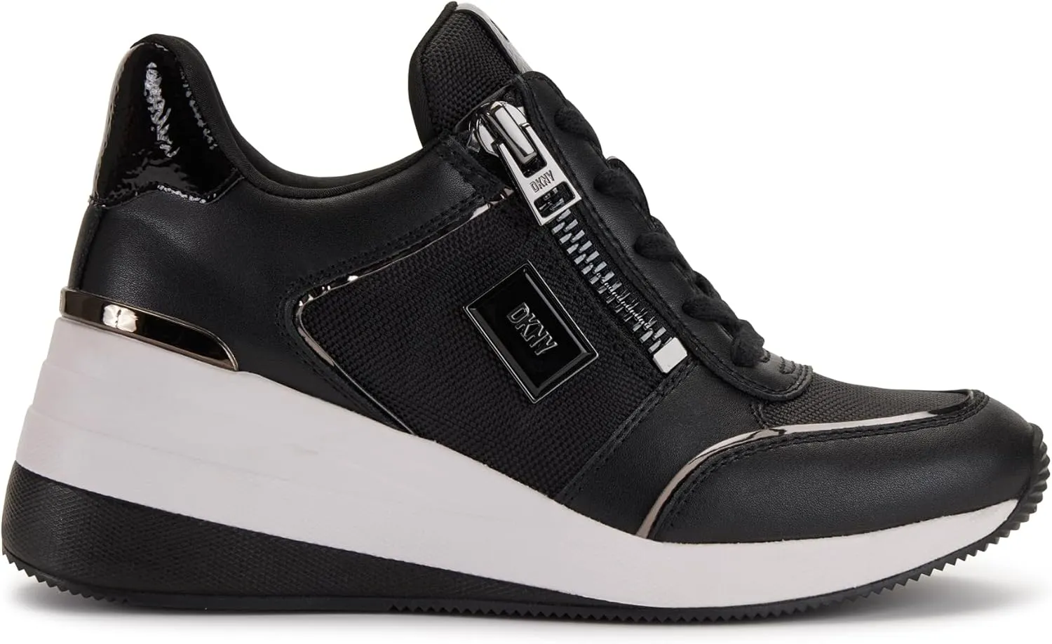 DKNY Women's Kai Lace Up Wedge Sneaker
