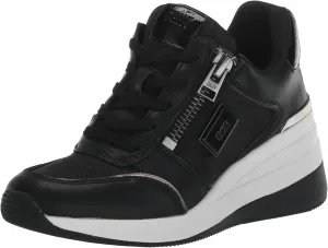 DKNY Women's Kai Lace Up Wedge Sneaker