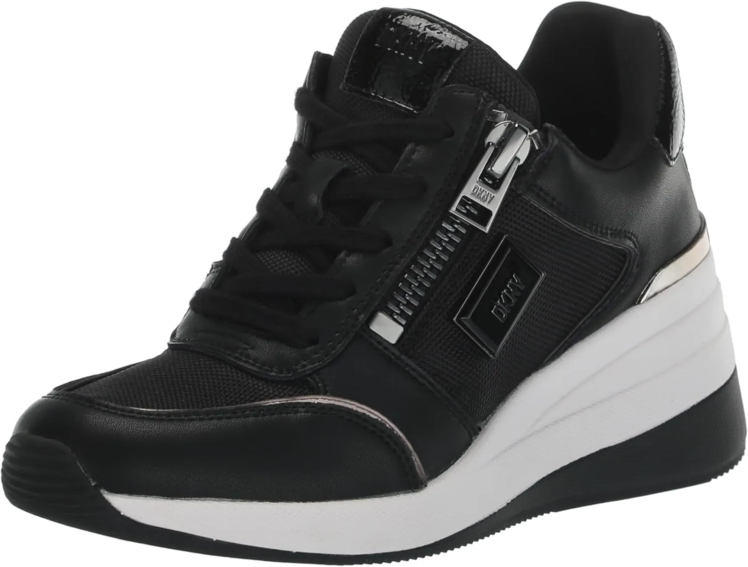 DKNY Women's Kai Lace Up Wedge Sneaker