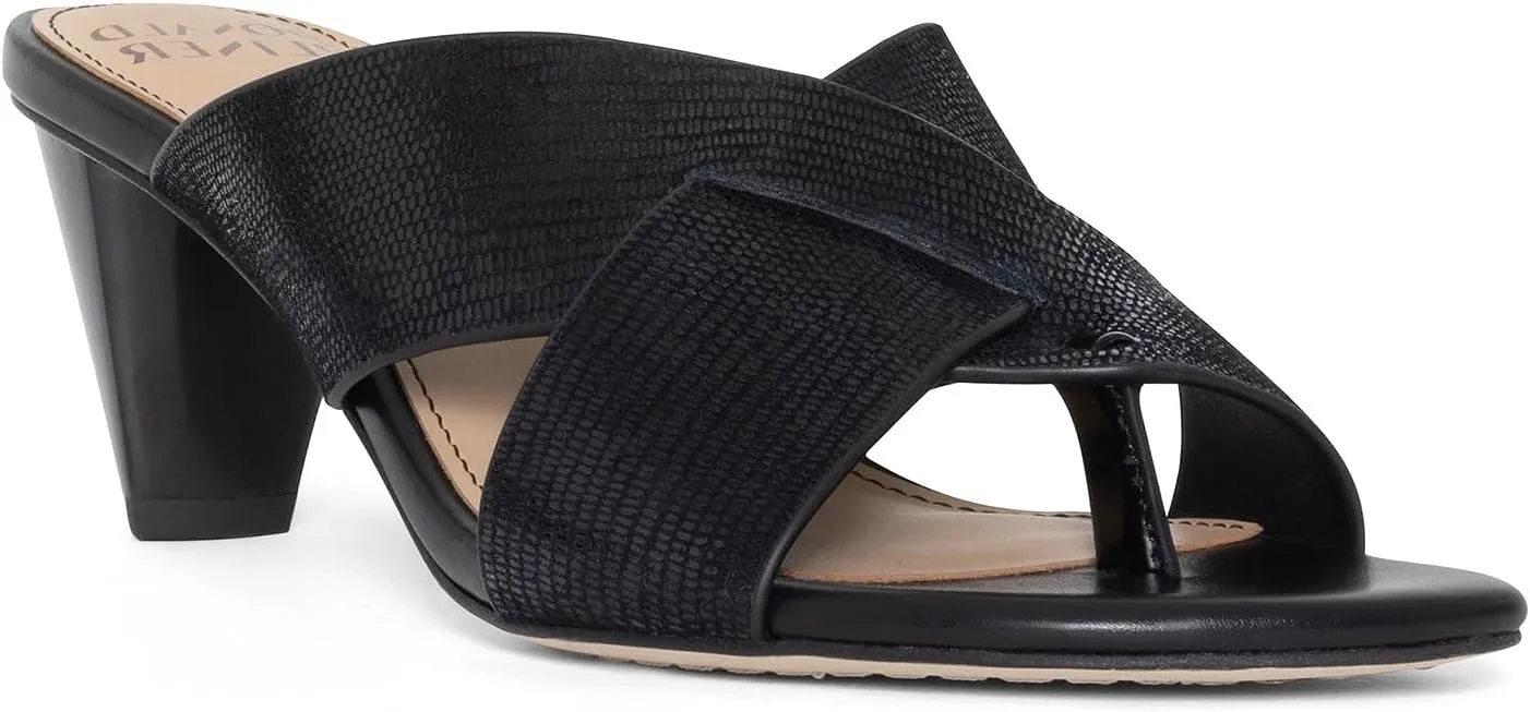 Donald Pliner AYLLY Slip-On Dress Sandals 2.5” Heel Slip-On Heeled Sandals for Women, Crisscross Upper, Memory Foam Insole, Summer Heels, Comfortable Heels for Women