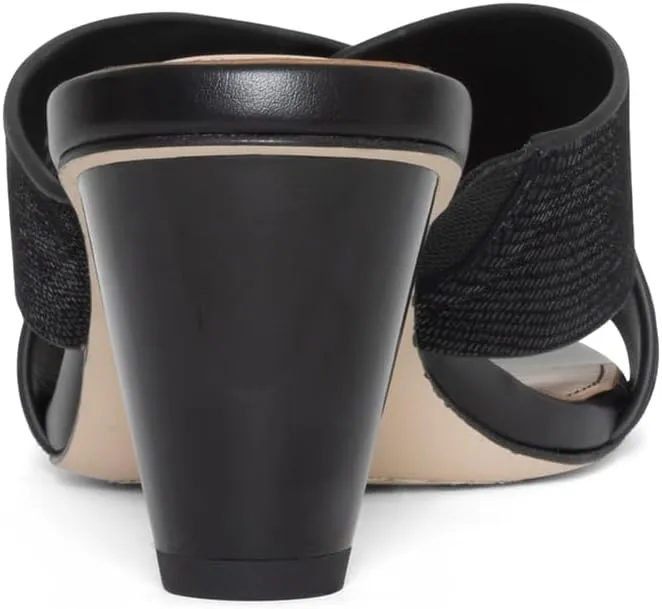 Donald Pliner AYLLY Slip-On Dress Sandals 2.5” Heel Slip-On Heeled Sandals for Women, Crisscross Upper, Memory Foam Insole, Summer Heels, Comfortable Heels for Women