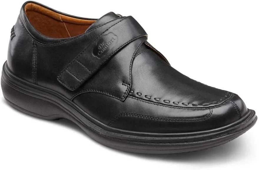 Dr. Comfort Frank Diabetic Shoes for Men - Leather Dress Shoes with Stitch - Therapeutic Formal Shoes