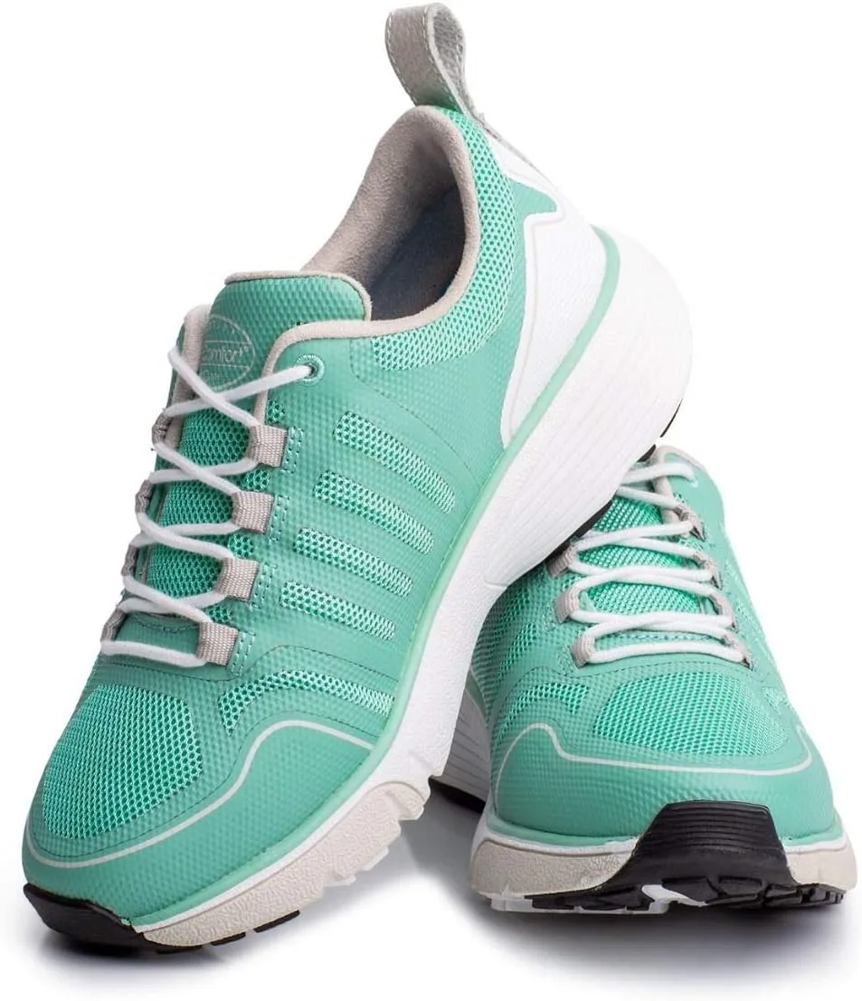 Dr. Comfort Women's Grace Athletic Walking Shoe, Grey, Mesh & Synthetic, Gel Insole, Moderate Cushioning