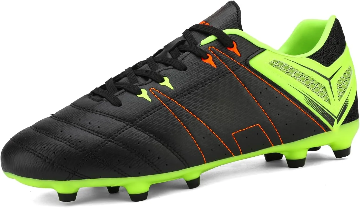 DREAM PAIRS Mens Sport Flexible Athletic Lace Up Light Weight Outdoor Cleats Football Soccer Shoes