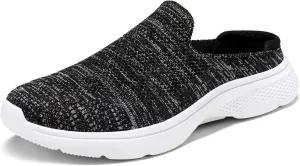 DREAM PAIRS Mules for Women Shoes Slip on Sneakers Knit Flats Lightweight Breathable Comfortable Walking Shoes