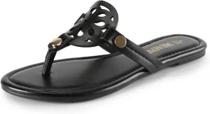 DREAM PAIRS Women's Flip Flops Comfortable Soft Cushion Slide Slip on Summer Beach Thong Flat Sandals