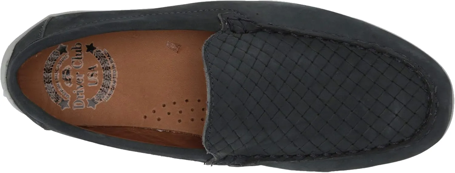 Driver Club USA Unisex-Child Kids Leather Fashion Luxury Driving Loafer with Venetian Detail