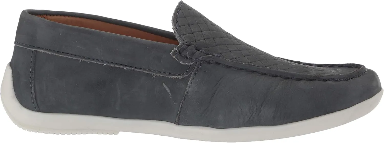 Driver Club USA Unisex-Child Kids Leather Fashion Luxury Driving Loafer with Venetian Detail