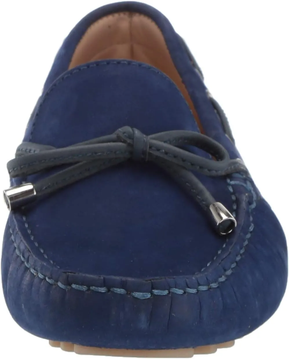 Driver Club USA Women's Leather Nantucket Tie-Bow Loafer Driving Style