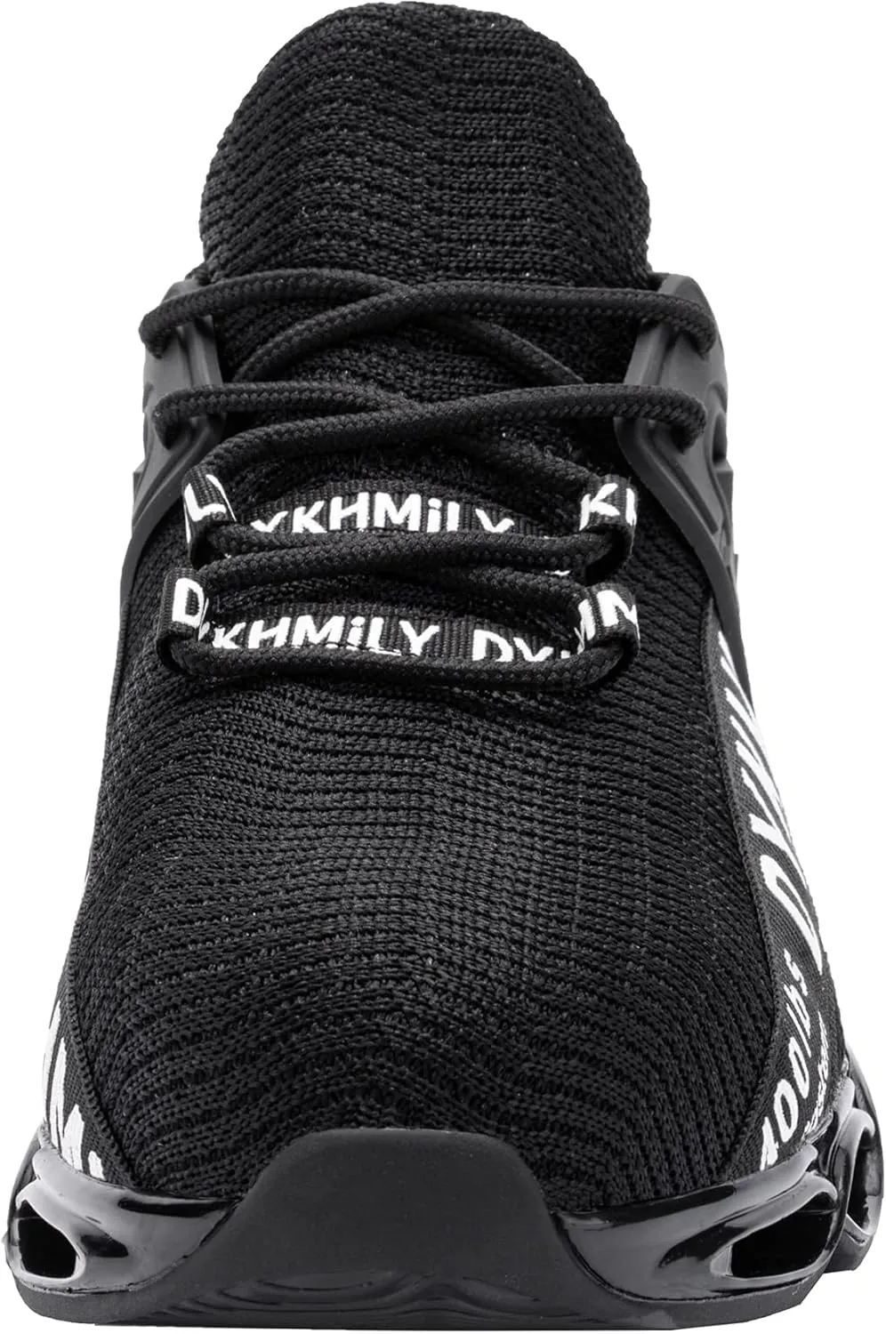 DYKHMILY Steel Toe Wide Sneakers for Women Lightweight Safety Shoes Breathable Slip on Work Shoe