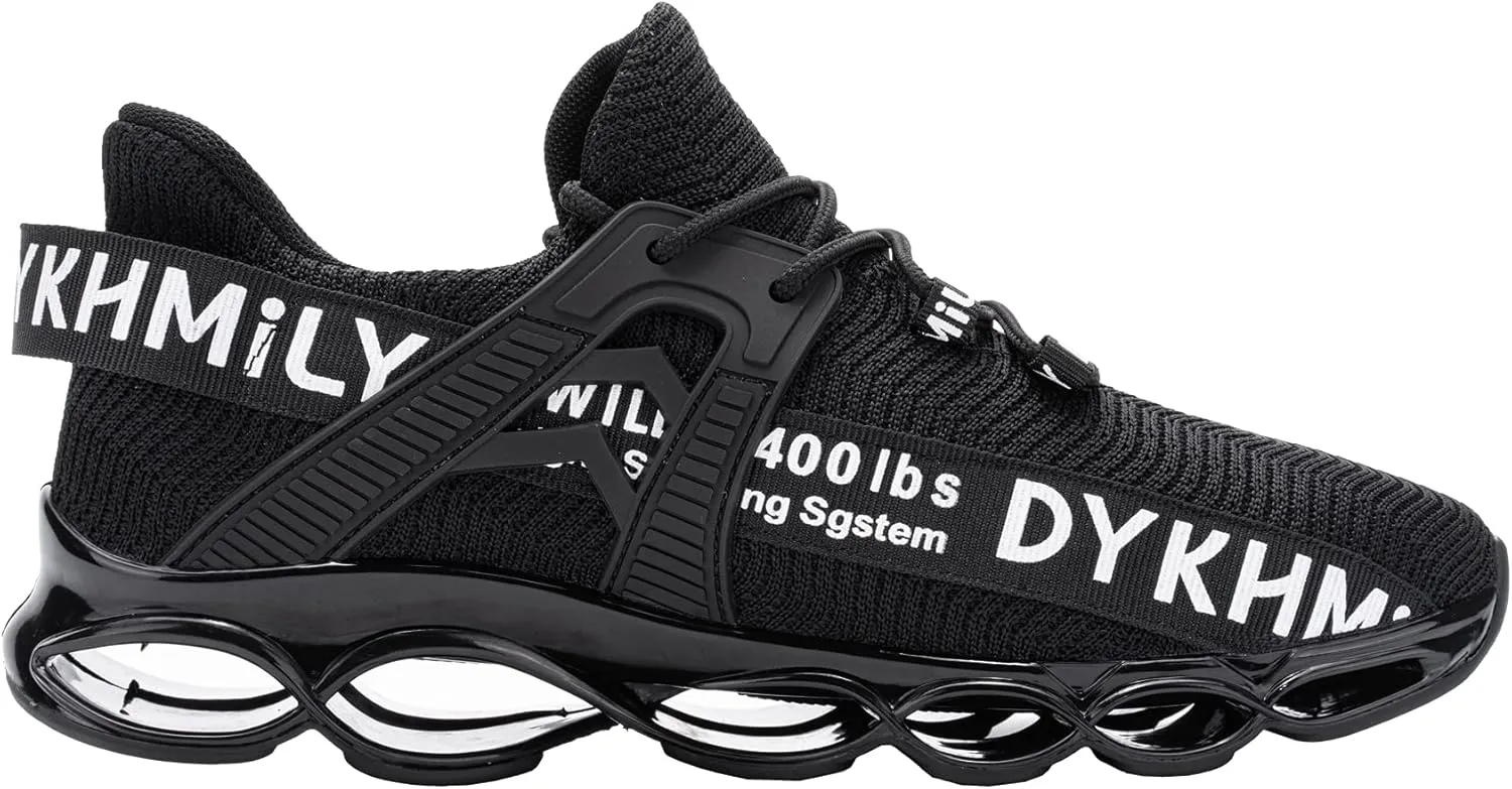 DYKHMILY Steel Toe Wide Sneakers for Women Lightweight Safety Shoes Breathable Slip on Work Shoe