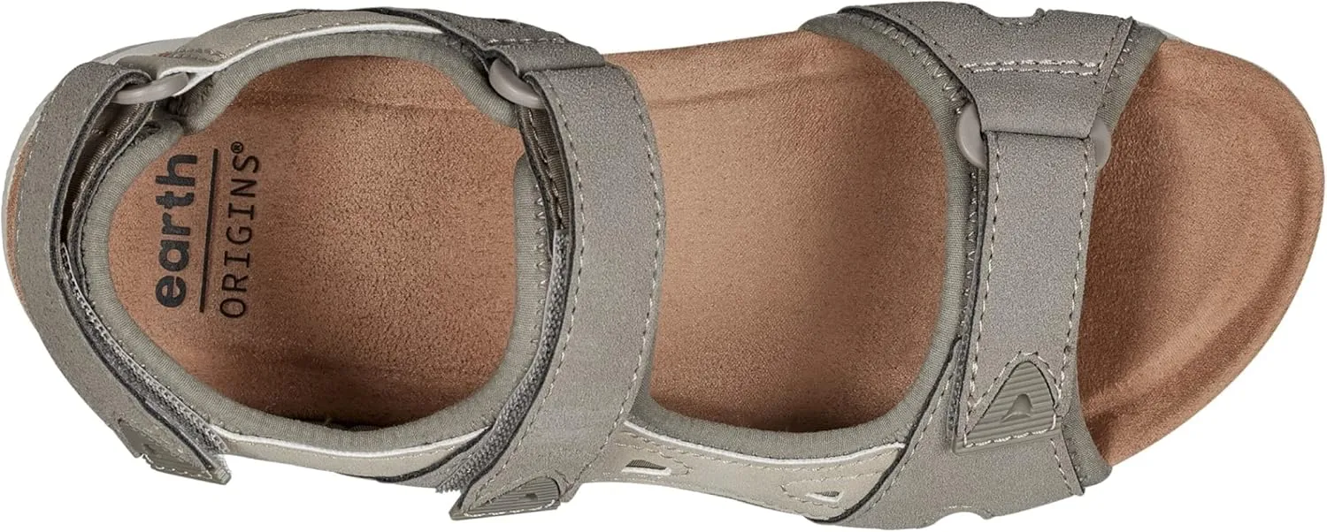 Earth Origins Women’s Skylar Sandal I Slip Resistant, Suede Sandals for Everyday