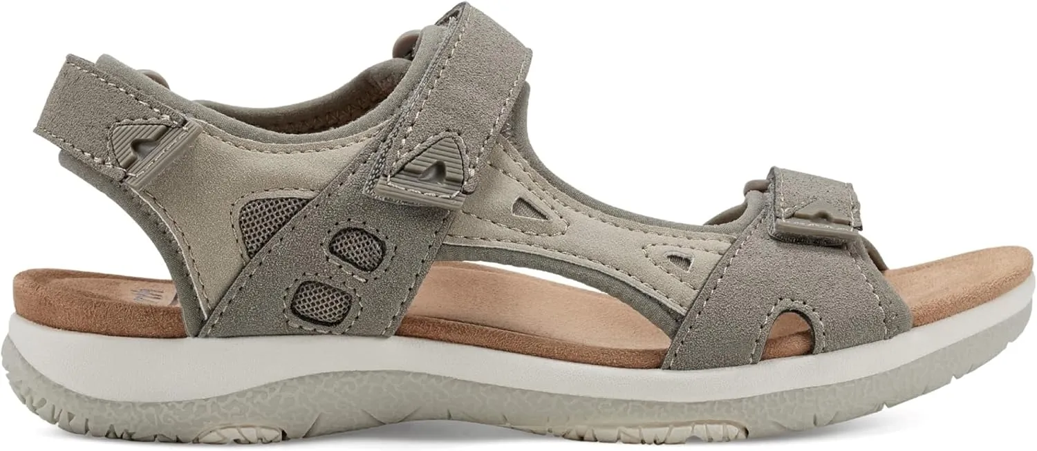 Earth Origins Women’s Skylar Sandal I Slip Resistant, Suede Sandals for Everyday