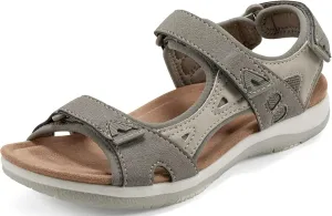 Earth Origins Women’s Skylar Sandal I Slip Resistant, Suede Sandals for Everyday