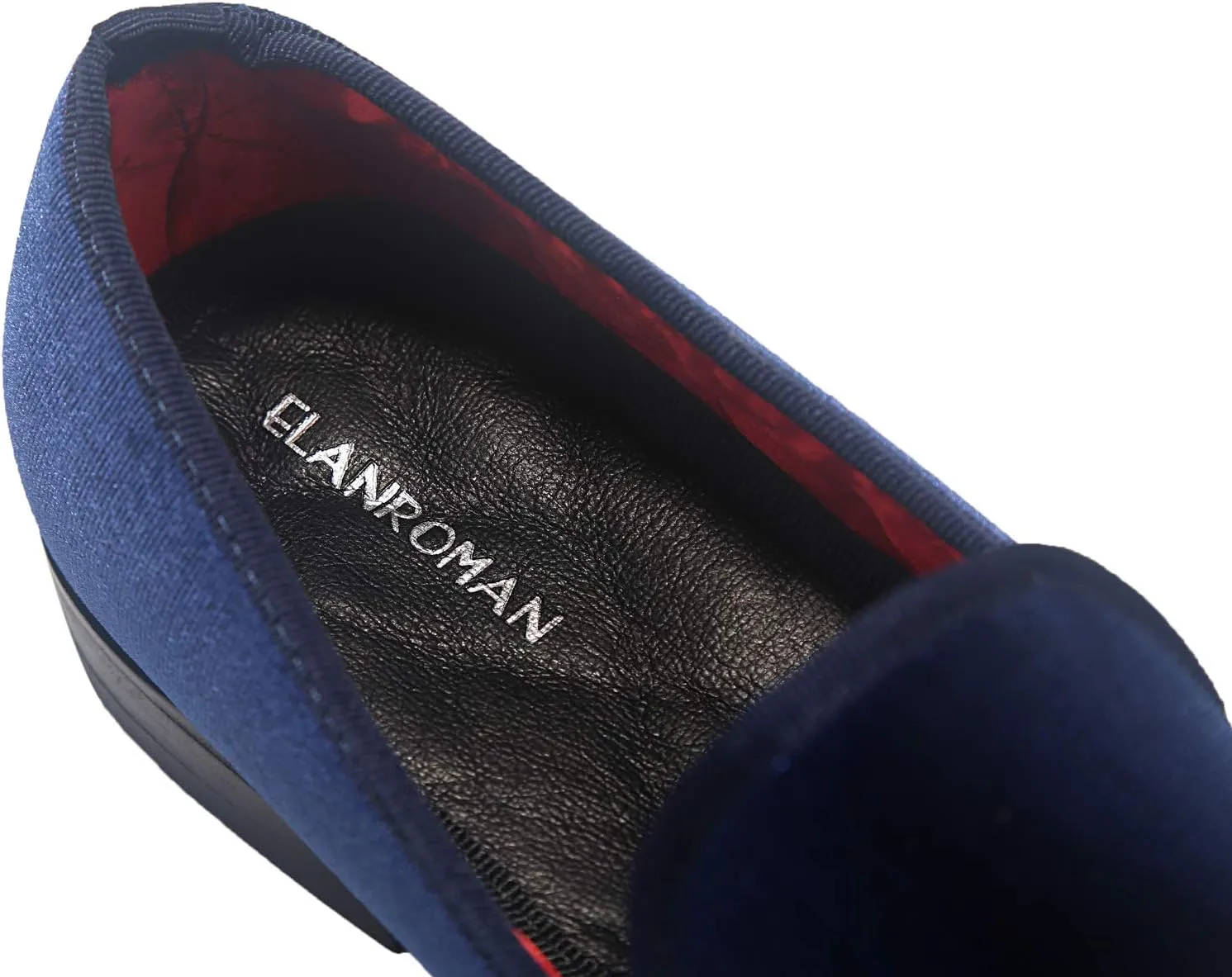 ELANROMAN Loafers for Men Velvet Shoes of Fashion Embroidered 1.0 and 2.0 Party Wedding Prom Shoes