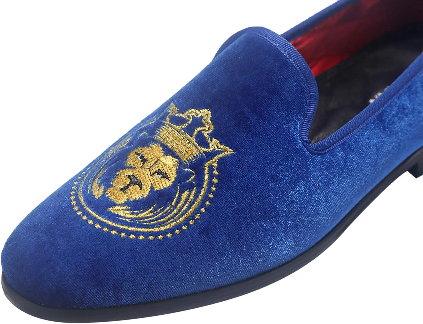 ELANROMAN Loafers for Men Velvet Shoes of Fashion Embroidered 1.0 and 2.0 Party Wedding Prom Shoes