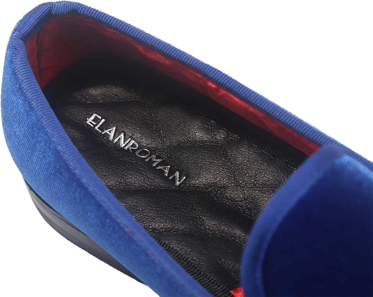 ELANROMAN Loafers for Men Velvet Shoes of Fashion Embroidered 1.0 and 2.0 Party Wedding Prom Shoes