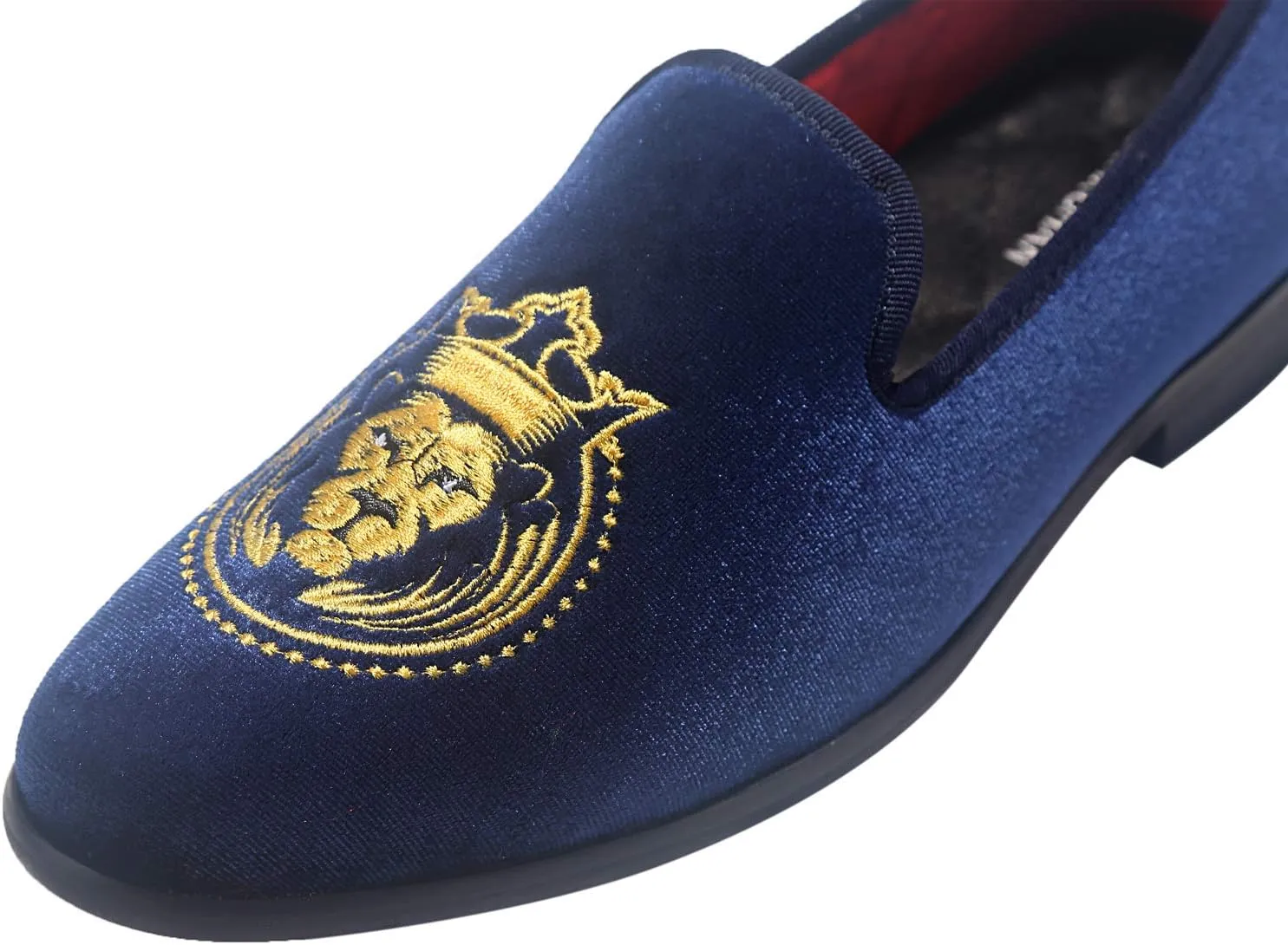 ELANROMAN Loafers for Men Velvet Shoes of Fashion Embroidered 1.0 and 2.0 Party Wedding Prom Shoes
