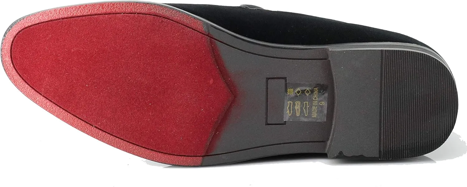 Enzo Romeo Men's Fashion Formal Tuxedo Slip On Loafer Velvet Dress Shoes SKO03