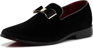Enzo Romeo Men's Fashion Formal Tuxedo Slip On Loafer Velvet Dress Shoes SKO03