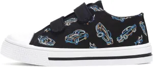 EUXTERPA Kids Toddler Sneakers Boys Girls Canvas Shoes Walking Sneaker with Easy Fasten Strap