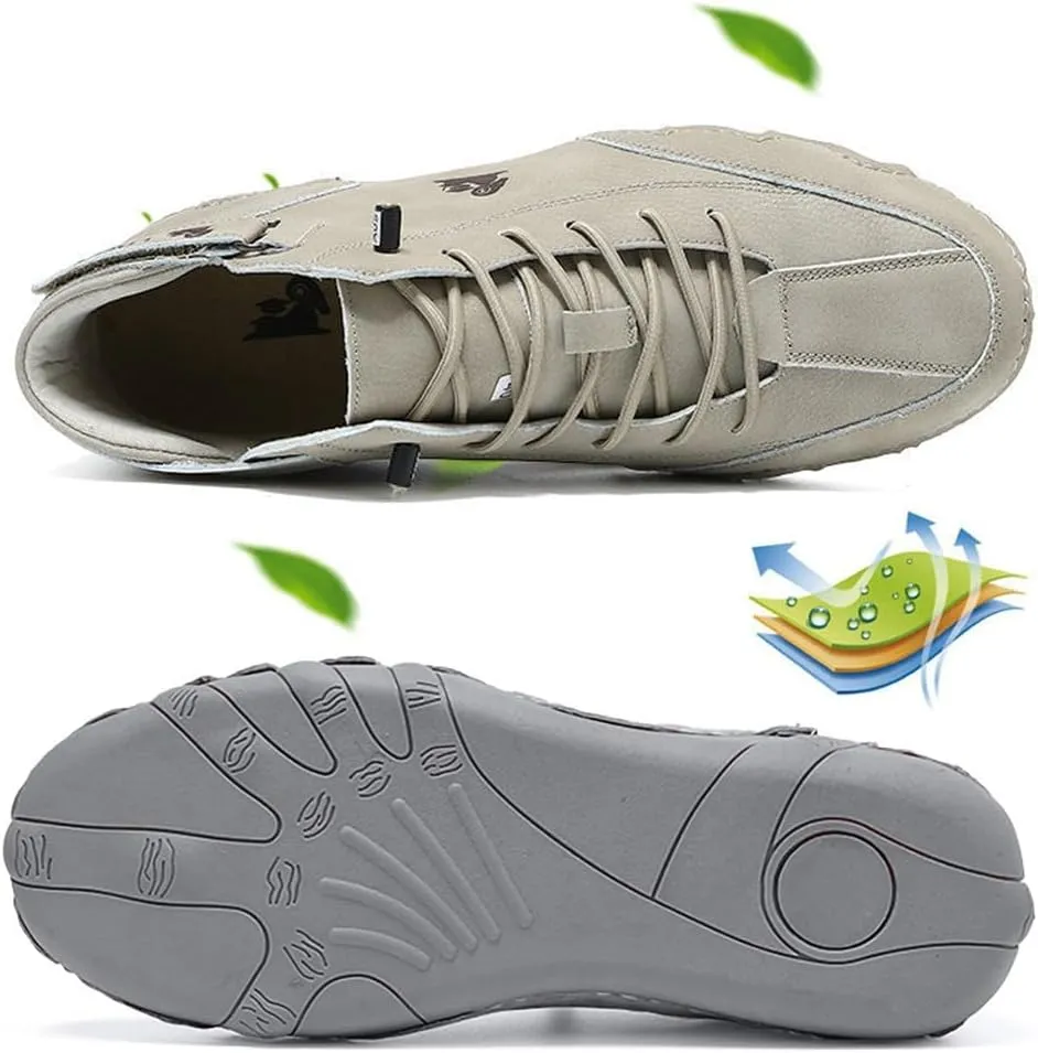 Explorer Waterproof Lightweight Unisex Outdoor Shoes for Hiking Camping & Driving Shoes High Top Chukka Boots Non-Slip Breathable Women&Men Italian Handmade Sports Shoe