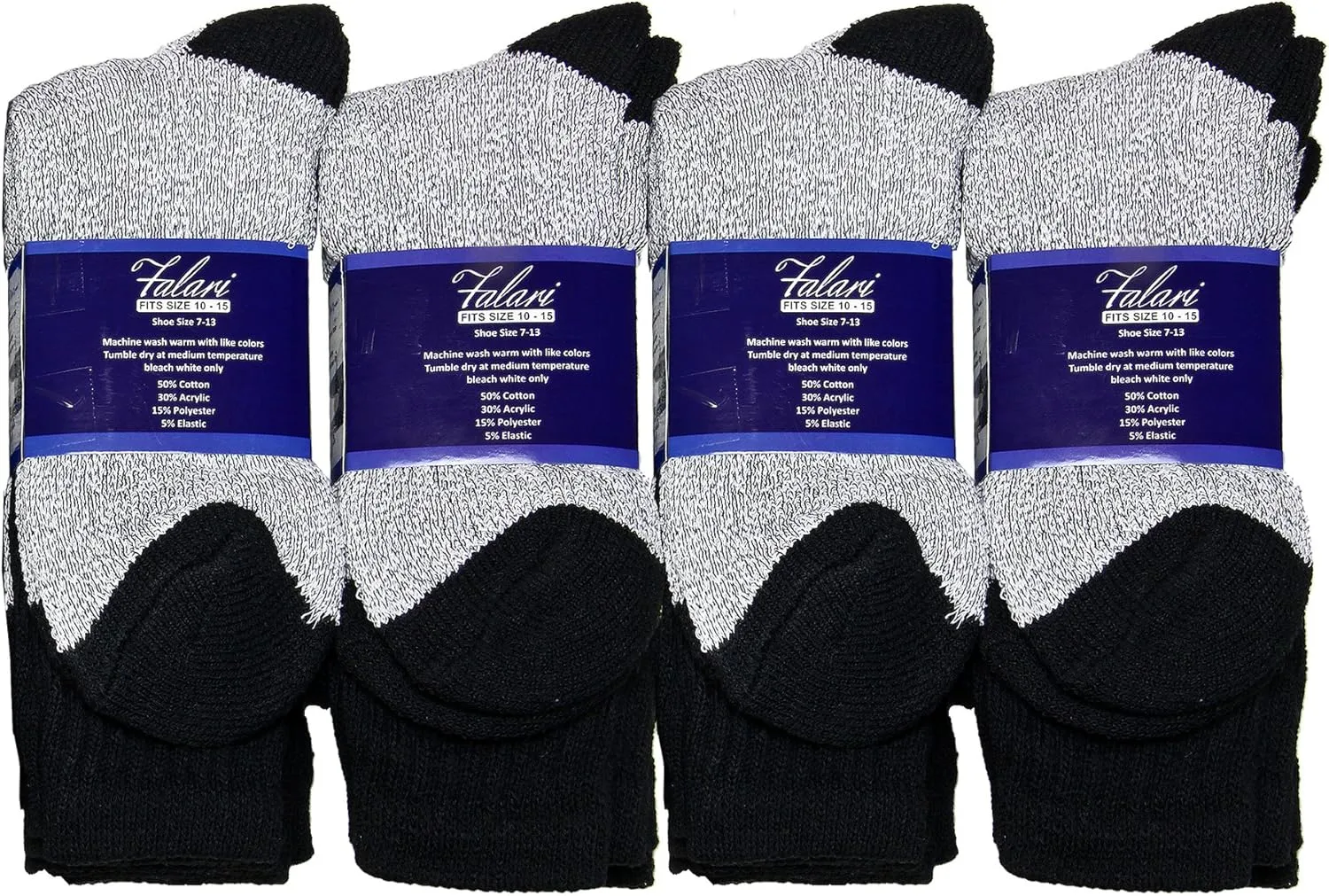 Falari 12 Pack Men Winter Ultra Warm Thermal Boot Socks For Cold Weather