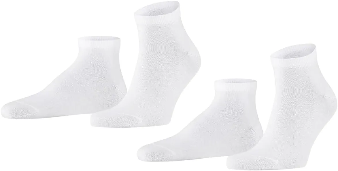 FALKE Men's Happy 2-Pack Sneaker Socks, Breathable, Cotton, Lightweight, 2 Pairs