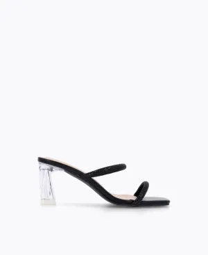 Feodora Heel Sandals - Black