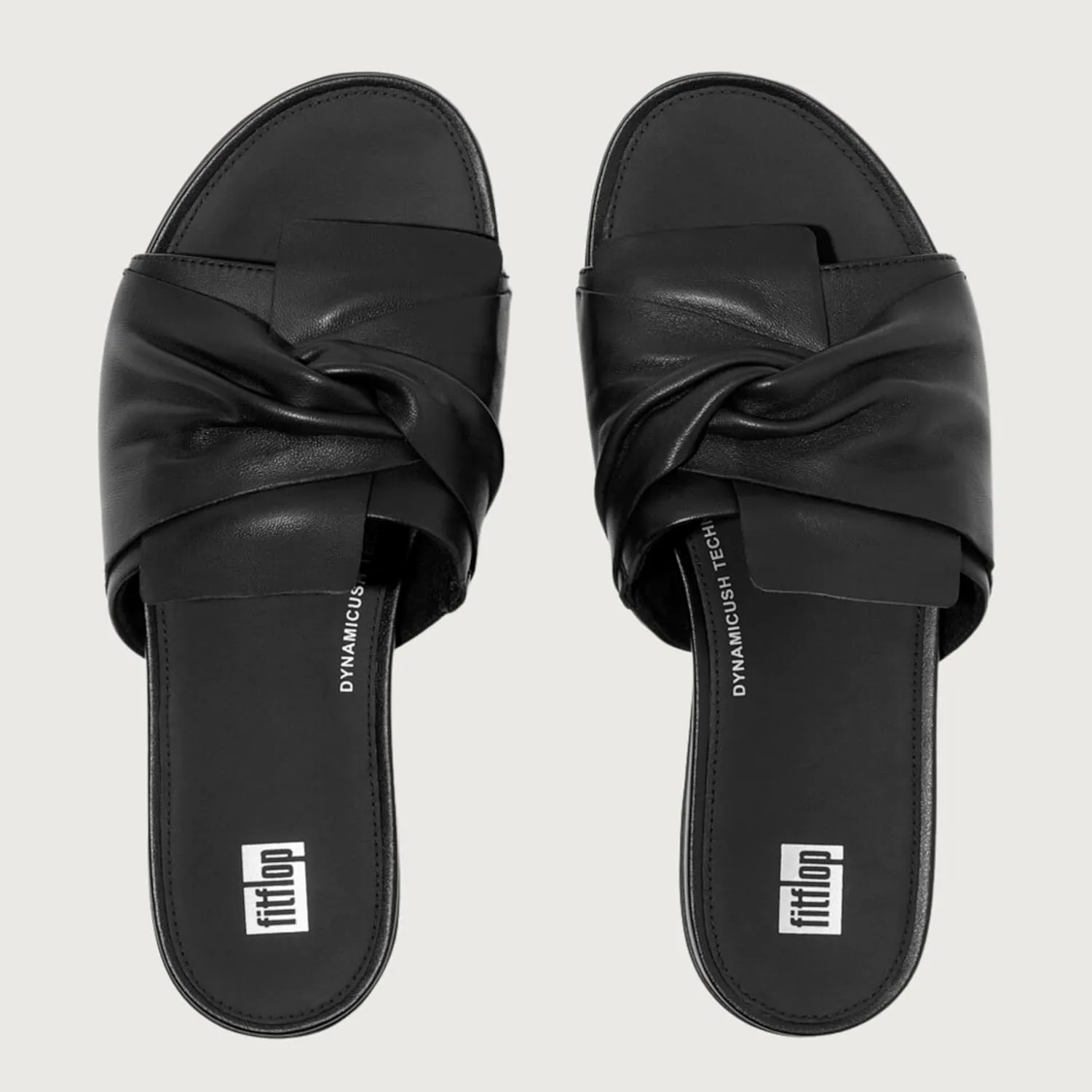FitFlop Women's Gracie Soft-Twist Leather Slides Wedge Sandal