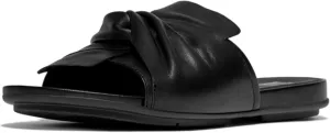 FitFlop Women's Gracie Soft-Twist Leather Slides Wedge Sandal