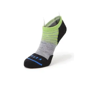 FITS F3107 Light Runner Low Sock (Unisex) - Light Grey/Green Flash