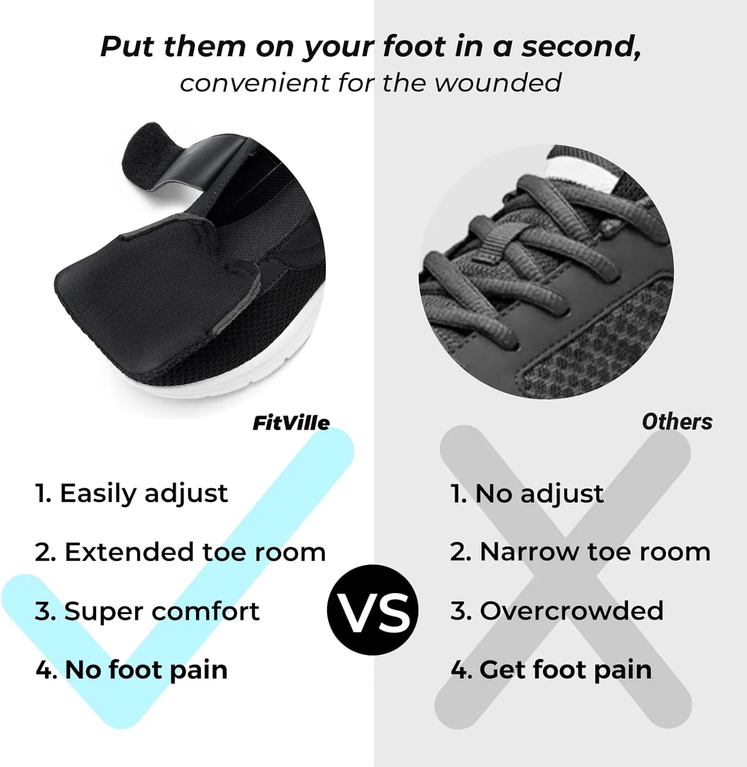 FitVille Diabetic Shoes for Women Wide Width Mesh Slip on Wide Walking Shoes Women for Swollen Feet with Adjustable Strap Lightweight