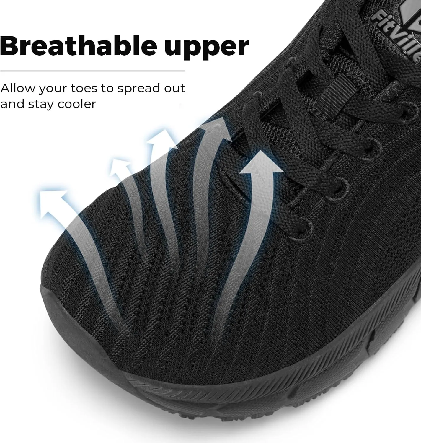 FitVille Wide Toe Box Shoes for Men Cushioned Well Extra Wide Width Running Shoes for Men Walking Comfortable Lightweight