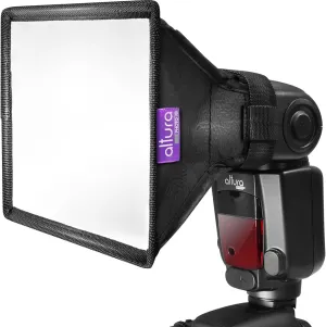 Flash Diffuser Light Softbox 9x7” by Altura Photo (Universal, Collapsible with Storage Pouch) for Canon, Yongnuo and Nikon Speedlight