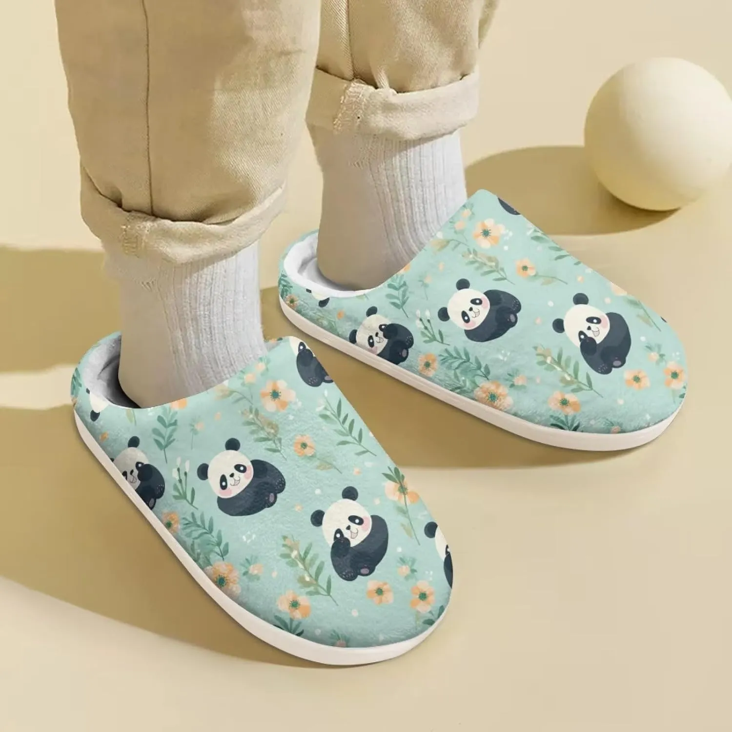 Flashideas Toddler Slippers Indoor Outdoor Anti-Skid Warm Cozy Foam Slide Soft Fuzzy Slippers