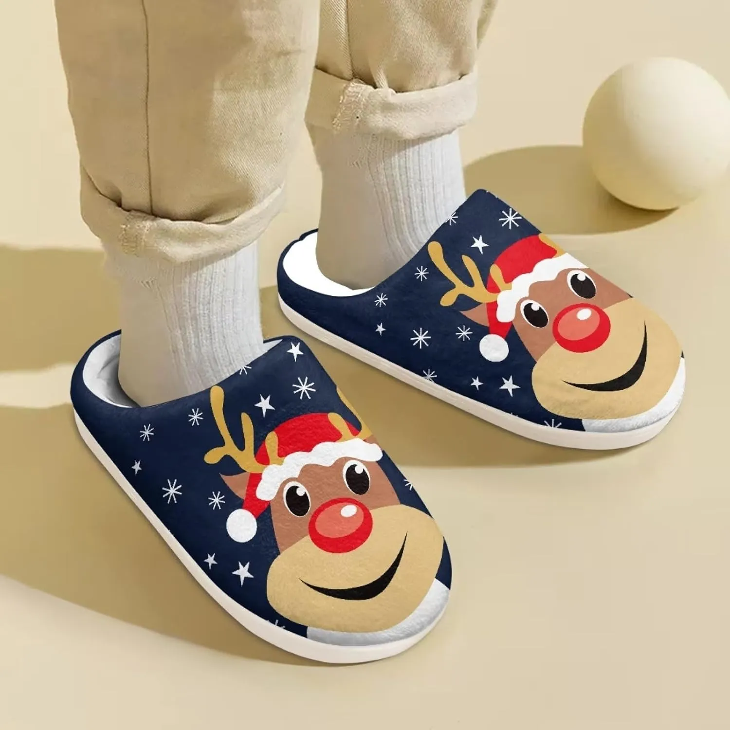 Flashideas Toddler Slippers Indoor Outdoor Anti-Skid Warm Cozy Foam Slide Soft Fuzzy Slippers