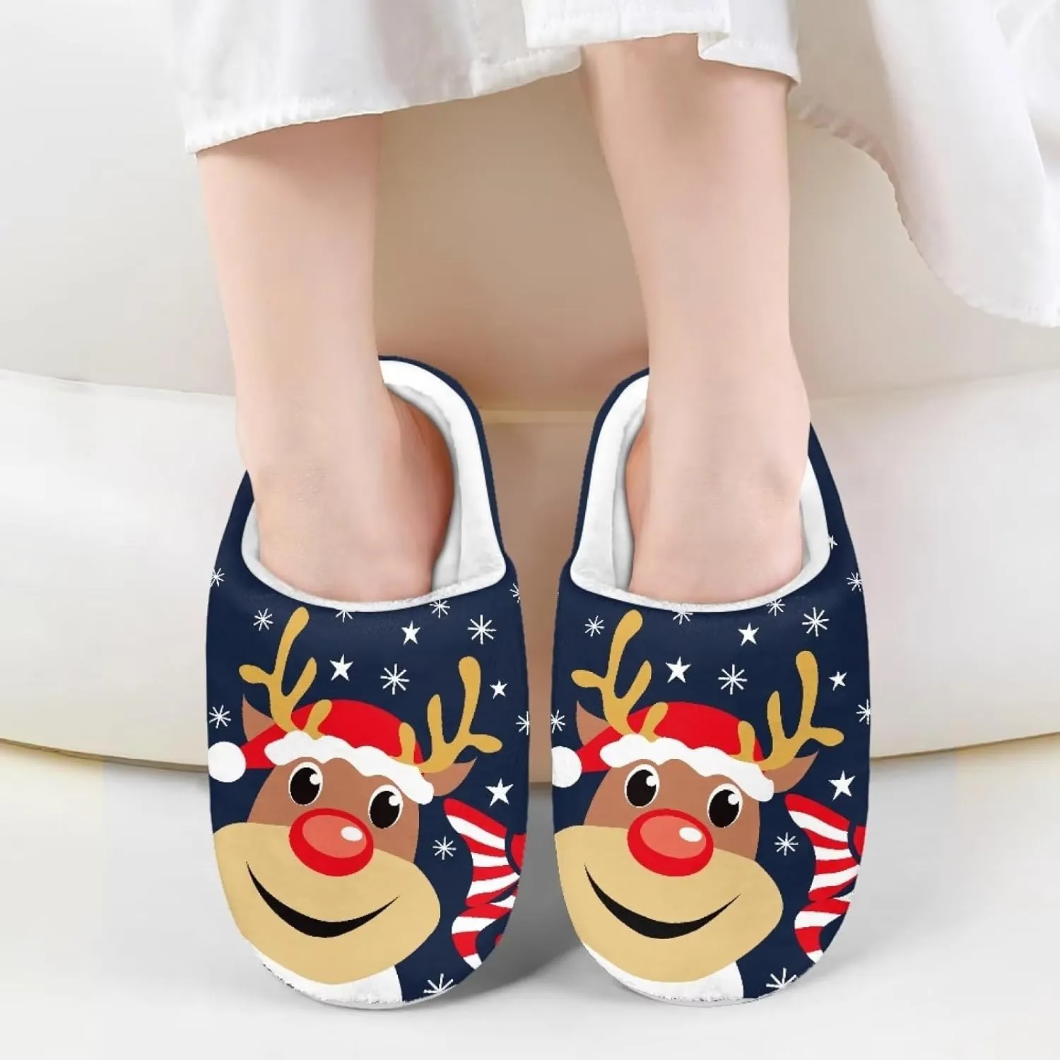 Flashideas Toddler Slippers Indoor Outdoor Anti-Skid Warm Cozy Foam Slide Soft Fuzzy Slippers
