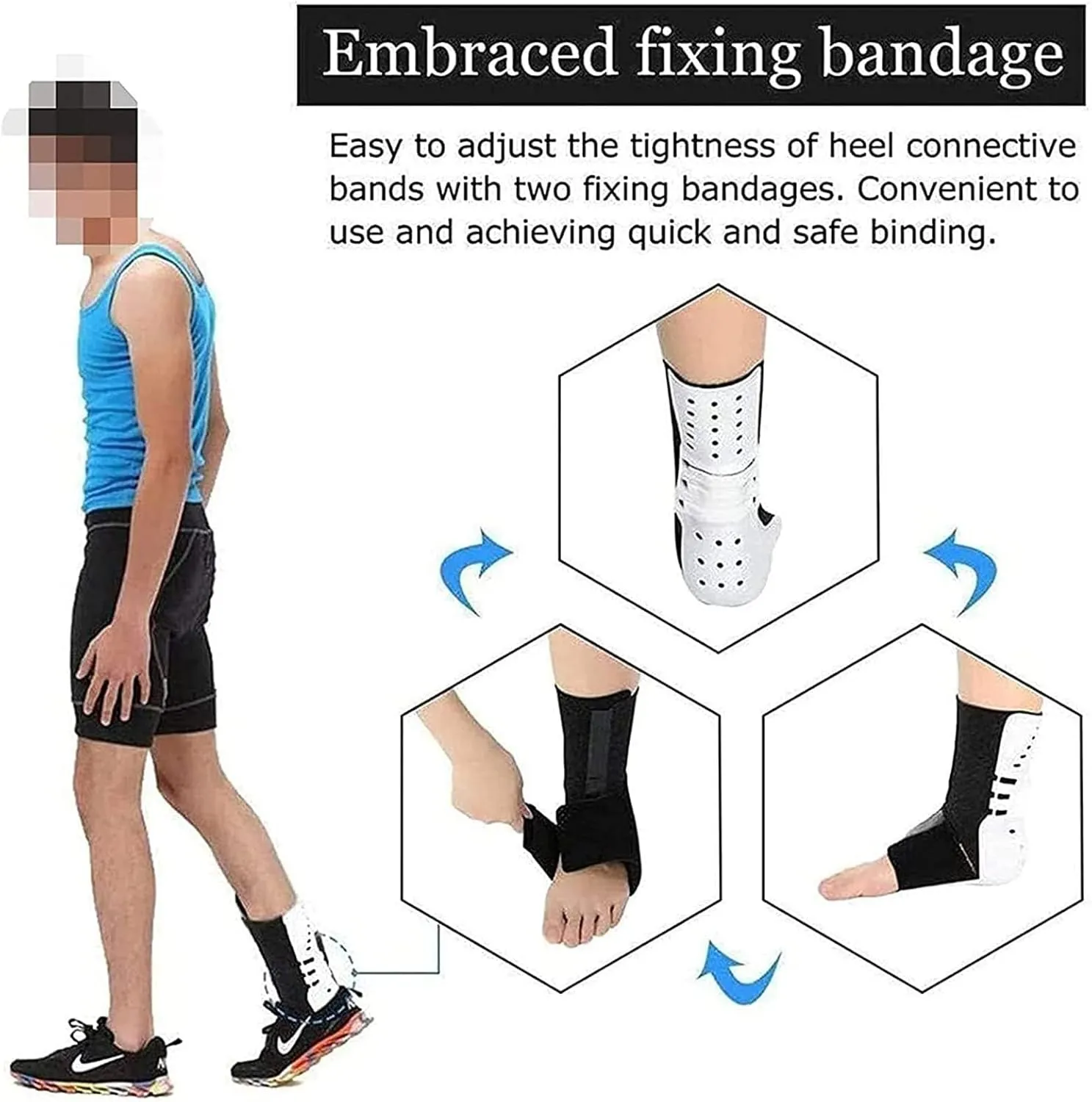 Foot Drop Brace for Walking Lifting Shoes, Foot Lift AFO Foot Drop Brace for Walking, Ankle Brace, Drop Foot Brace with Shoes, Stroke Recovery Equipment, Adjustable Ankle Brace