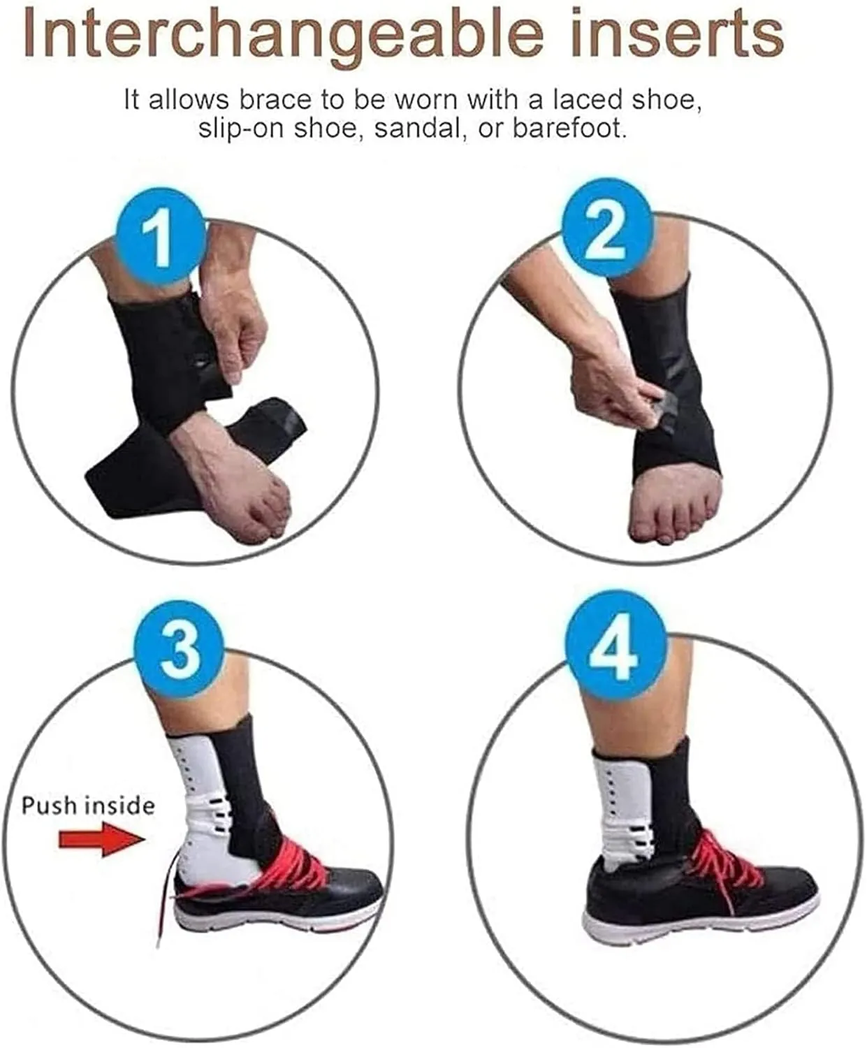 Foot Drop Brace for Walking Lifting Shoes, Foot Lift AFO Foot Drop Brace for Walking, Ankle Brace, Drop Foot Brace with Shoes, Stroke Recovery Equipment, Adjustable Ankle Brace